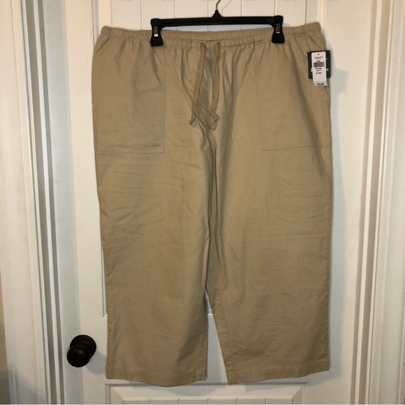 LL Bean Drawstring Crop Pants XL Petite - Picture 1 of 6